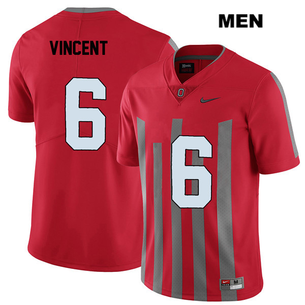 Ohio State Buckeyes Men's Taron Vincent #6 Red Authentic Nike Elite College NCAA Stitched Football Jersey UC19Q45IP